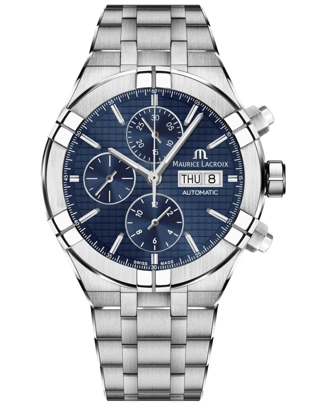 Maurice Lacroix Aikon Automatic Blue Chronograph Dial Steel Men's Watch AI6038-SS002-430-1