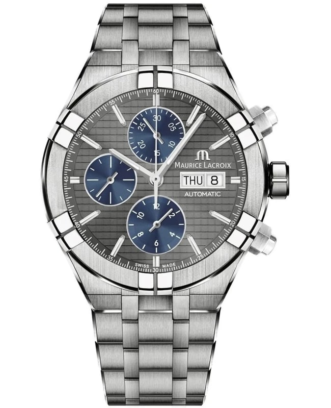 Maurice Lacroix Aikon Automatic Grey Chronograph Dial Titanium Men's Watch AI6038-TT032-330-1