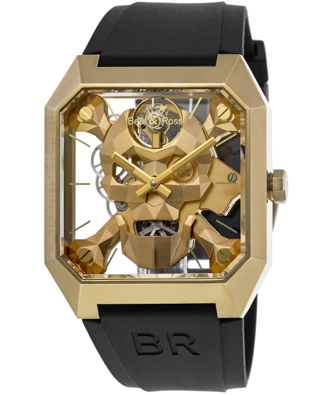 Bell Ross BR 01 Cyber Skull Limited Edition Bronze Rubber Strap Mens Watch BR01-CSK-BRSRB BR01-CSK-BRSRB 10200$