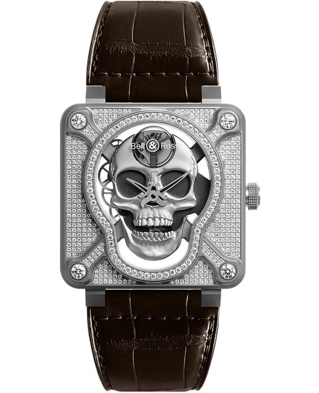 Bell & Ross Men's Watch BR01-SKULL-SK-FLD | WatchMaxx