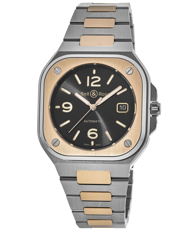 Bell & Ross BR 05 Rose Gold & Steel Black Dial Men's Watch BR05A-BL-STPG/SSG BR05A-BL-STPG/SSG