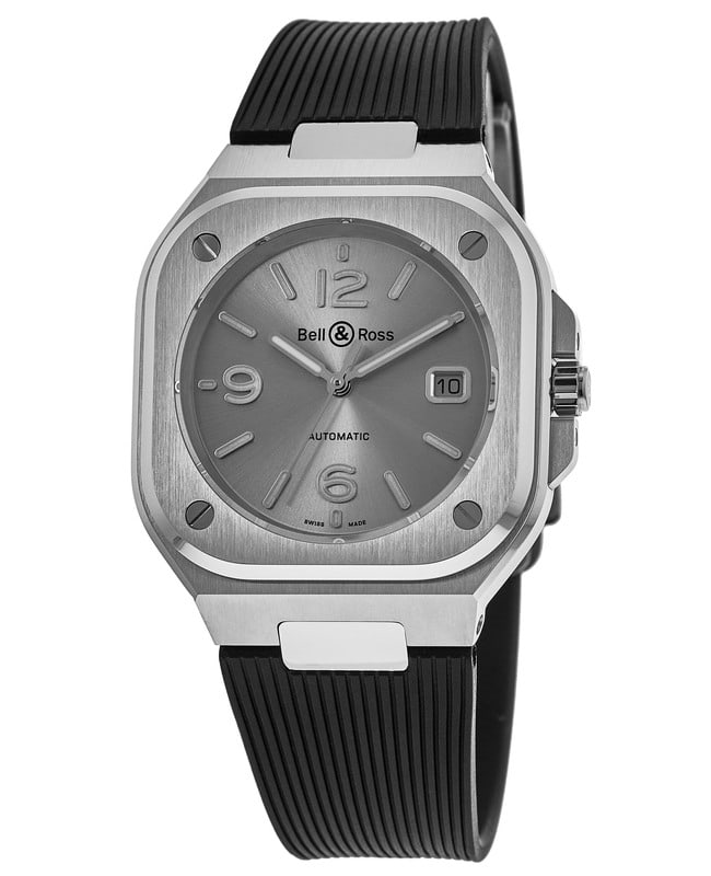 Bell & Ross BR 05 (40 MM) Steel Grey Dial Black Rubber Strap Men’s Watch