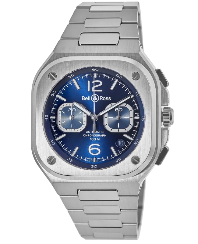 Bell & Ross BR 05 Chronograph 42mm Automatic Blue Dial Steel Men's Watch BR05C-BLU-ST/SST BR05C-BLU-ST/SST