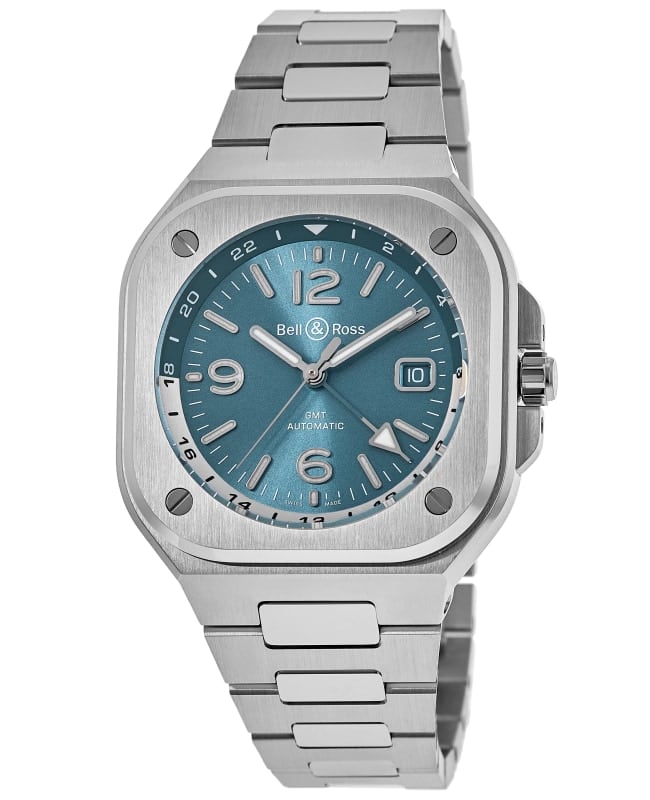 Bell & Ross BR 05 GMT Sky Blue Dial Steel Men's Watch BR05G-PB-ST/SST BR05G-PB-ST/SST