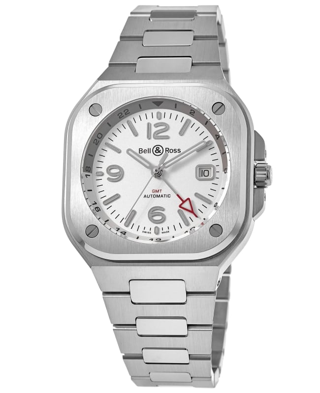 Bell & Ross BR 05 GMT Silver Dial Steel Men's Watch BR05G-SI-ST/SST BR05G-SI-ST/SST