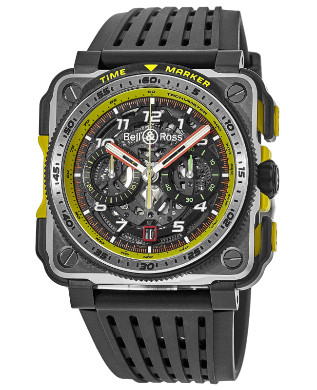 Bell & Ross BR-X1 Chronograph Limited Edition Titanium Skeleton Dial Rubber Strap Men’s Watch