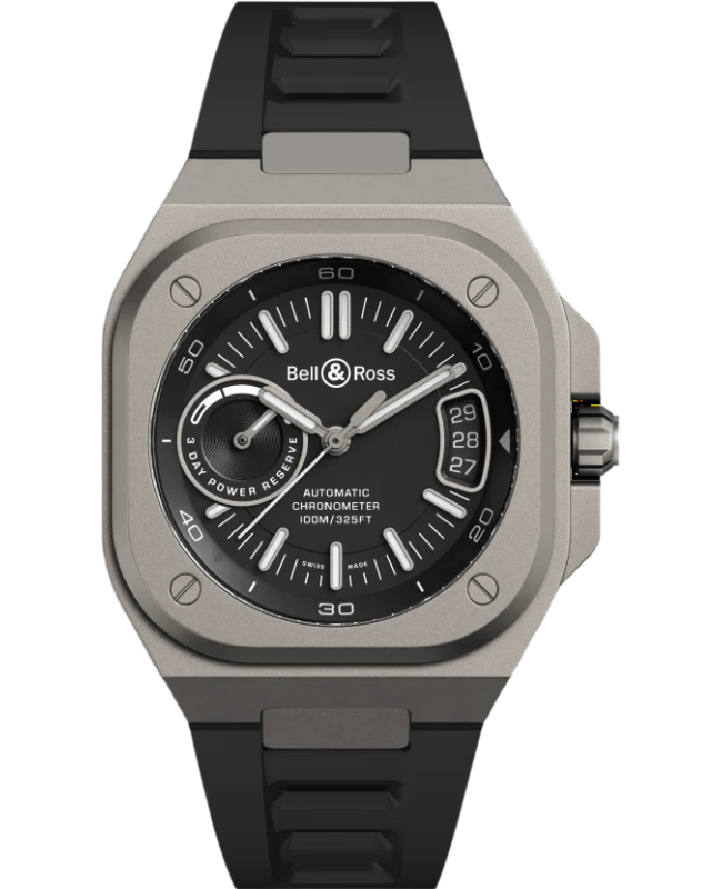 Bell & Ross BR-X5 Automatic Black Dial Titanium Rubber Strap Men's Watch BRX5R-BL-TI/SRB BRX5R-BL-TI/SRB