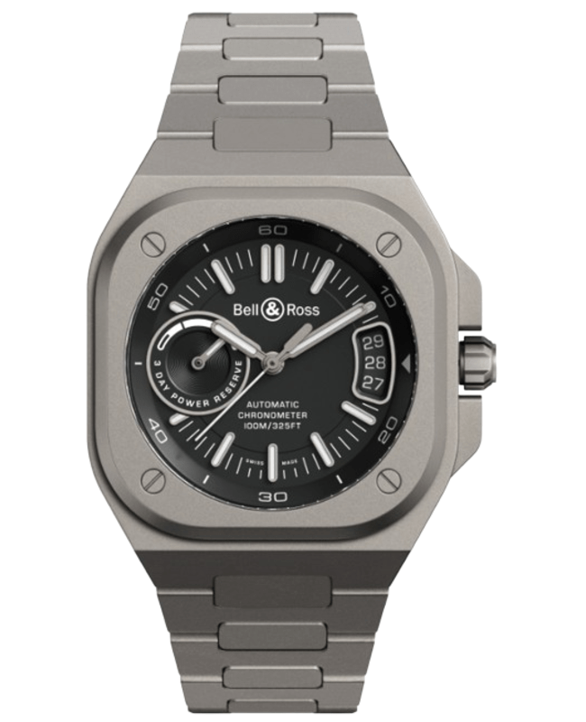 Bell & Ross BR-X5 Automatic Black Dial Grey Titanium Men's Watch BRX5R-BL-TI/STI BRX5R-BL-TI/STI
