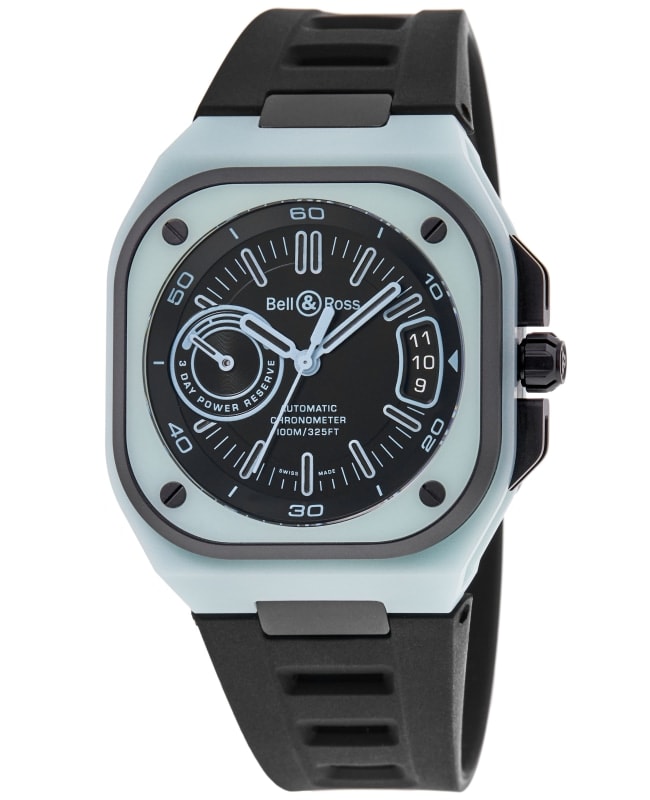 Bell & Ross BR-X5 Lum Limited Edition Automatic 41mm Black Dial Rubber Strap Men's Watch BRX5R-BLUM-TC/SRB