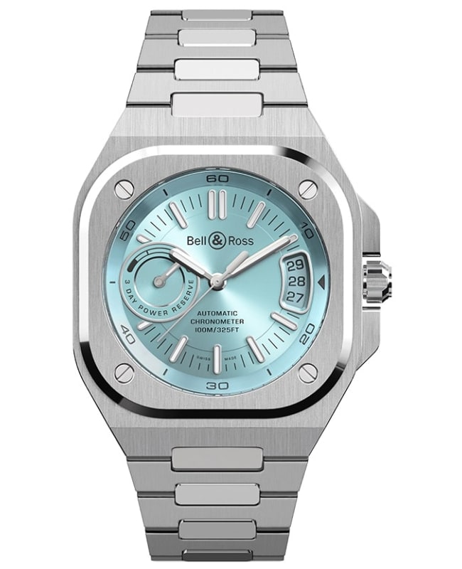 Bell & Ross BR-X5 Ice Blue Dial Steel Men's Watch BRX5R-IB-ST/SST BRX5R-IB-ST/SST