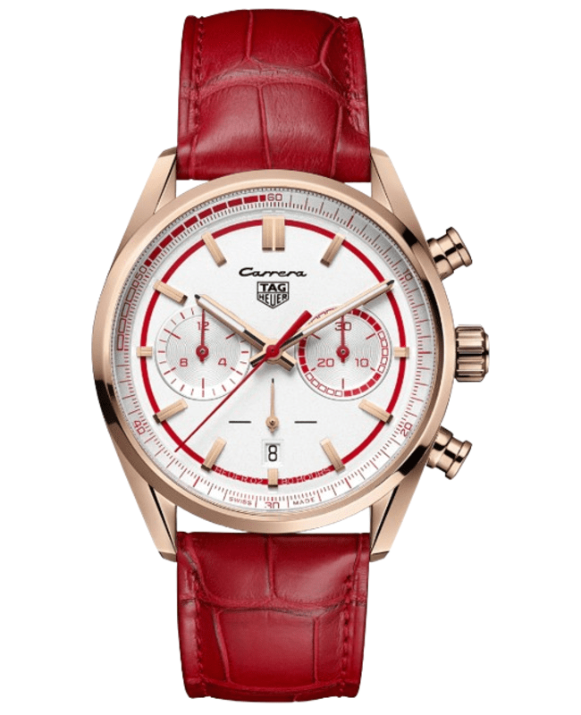 Tag Heuer Carrera Chronograph X Porsche RS 2.7 Automatic White Dial Leather Strap Men's Watch CBN2045.FC8316 CBN2045.FC8316