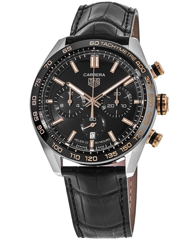 TAG Heuer Carrera Chronograph Watch Leather Strap