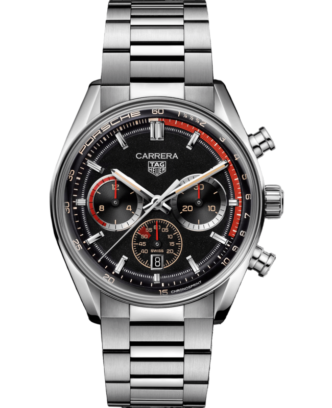 Tag Heuer Carrera Chronosprint X Porsche Rallye Limited Edition Black Dial Stainless Steel Men's Watch CBS2015.EB0381