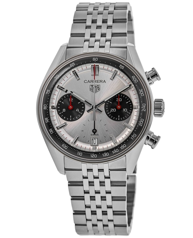 Tag Heuer Carrera Chronograph Silver Dial Stainless Steel Men's Watch CBS2216.BA0048