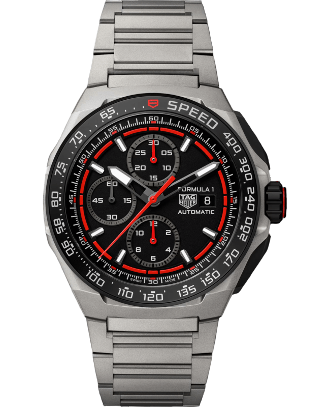 Tag Heuer Formula 1 Automatic Chronograph Black Dial Titanium Men's Watch CBZ2082.BF0009