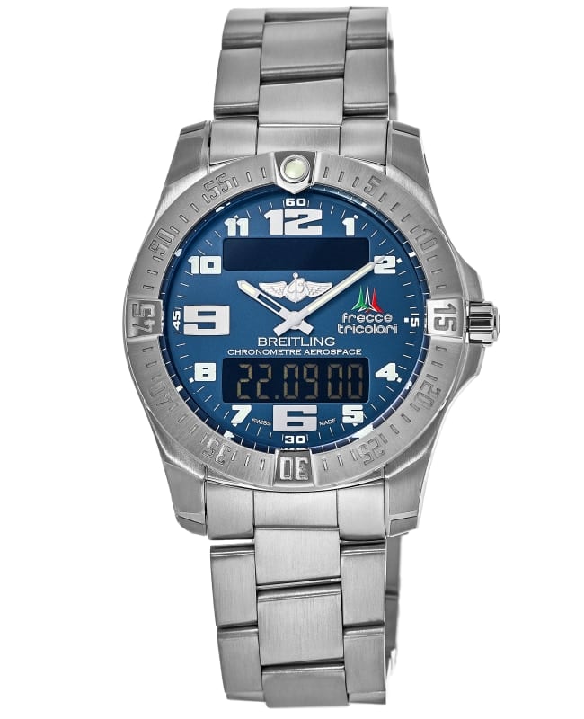 Breitling Aerospace Evo Blue Tri-Color Frecce Titanium Men’s Watch