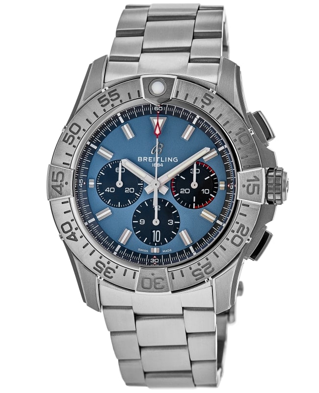 Breitling Super Avenger B01 Chronograph 46 Blue Dial Titanium Men's Watch EB0148101C1E1
