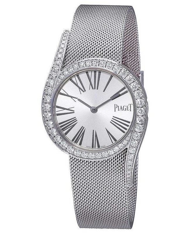 Piaget Limelight Gala 32mm Quartz Silver Dial Diamond Bezel