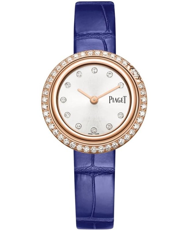 Piaget Possession Mother of Pearl Dial Diamond Rose Gold Leather Strap Women’s Watch