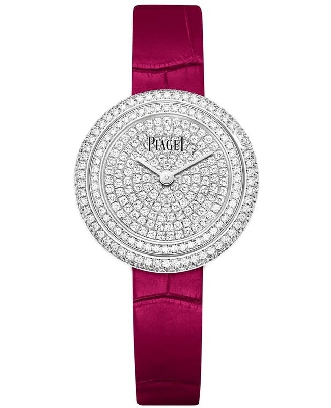 Piaget Possession Diamond Dial White Gold Leather Strap Women’s Watch