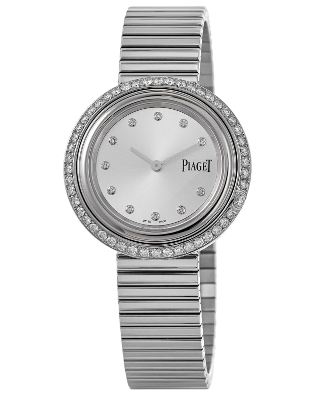 Piaget Possession 34mm Silver Dial Custom Diamond Bezel Steel Women's Watch G0A48390-CD G0A48390-CD