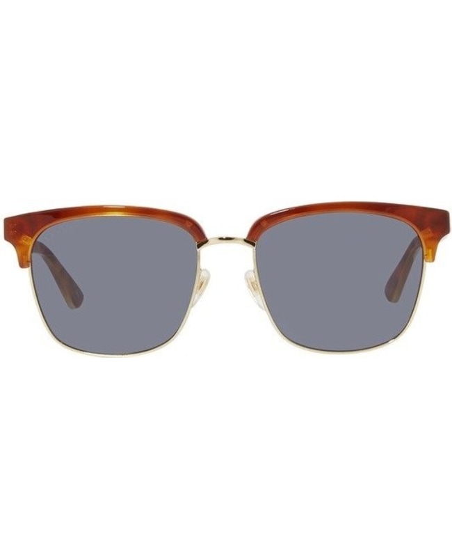 Gucci Havana Acetate and Metal Aviator Sunglasses