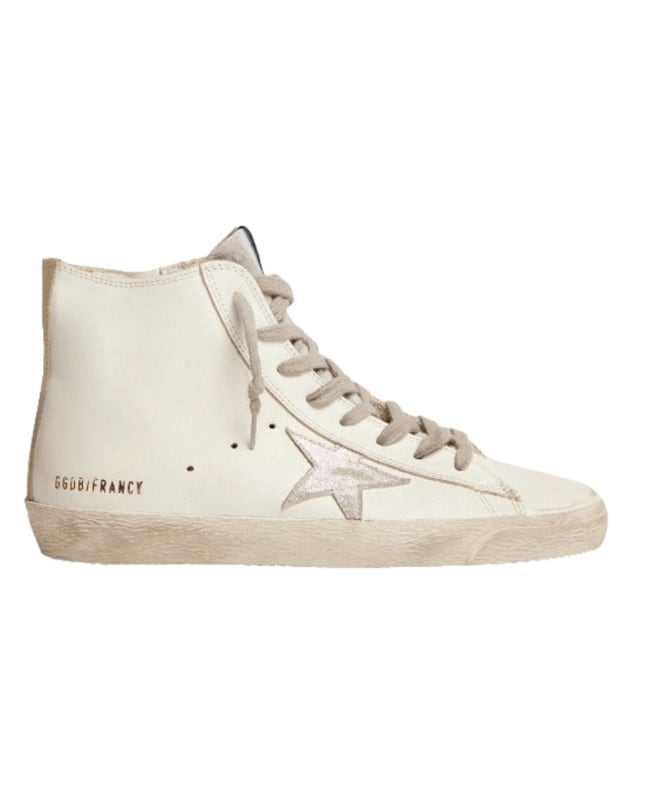 Golden Goose Francy Silver Star and Heel tab Women's Sneakers GWF00113.F000319.10274-36 - Size 36 GWF00113.F000319.10274