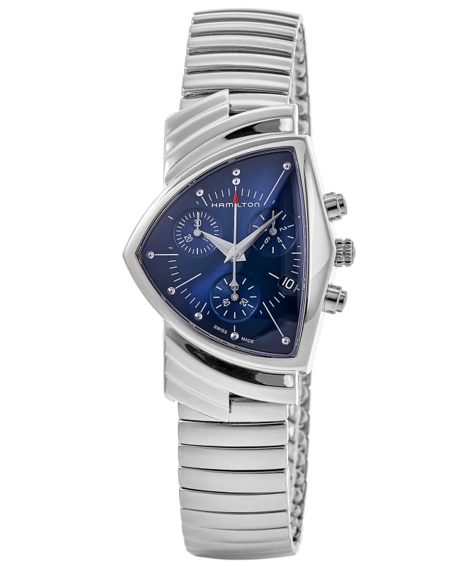 Hamilton Ventura Chrono Quartz "Elvis Blue Suede Shoes" Steel Men's Watch H24432141