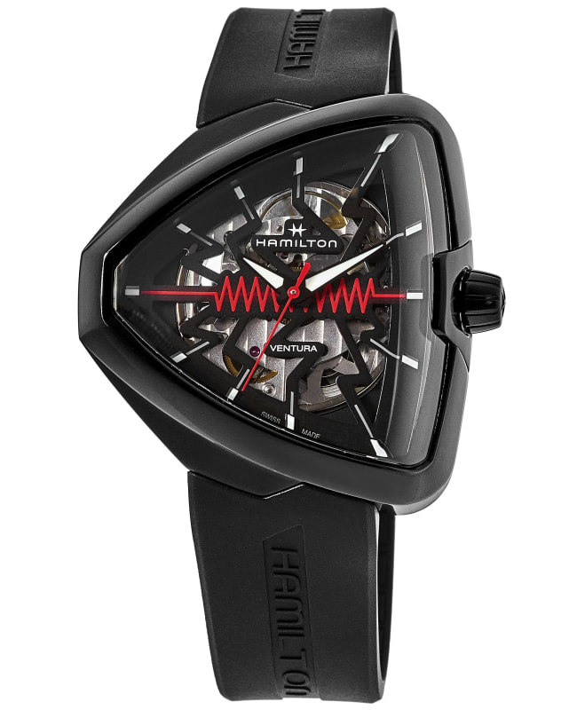 Hamilton Ventura Elvis80 Auto Black Dial Rubber Strap Men’s Watch