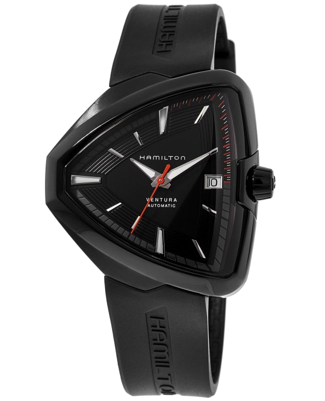 Hamilton Ventura Elvis80 Auto Black Dial Rubber Strap Men's Watch H24585331