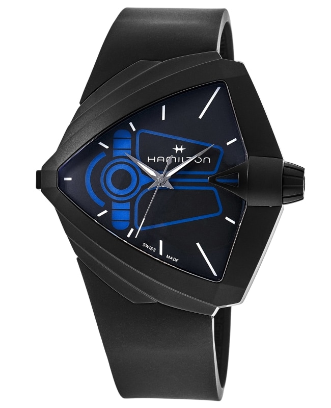 Hamilton Ventura XXL Bright Dune Black Dial Rubber Strap Men's Watch H24614330