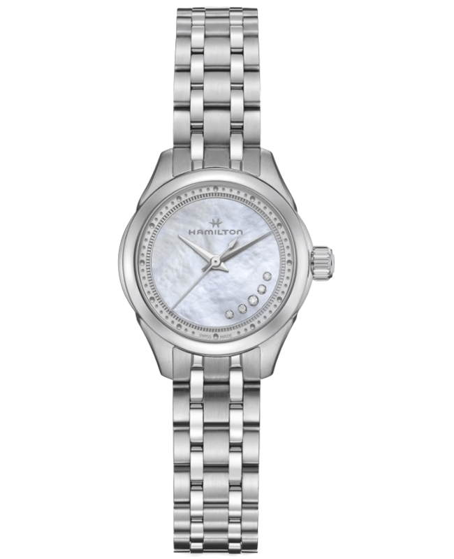 Hamilton Jazzmaster Lady Quartz Mother of Pearl Diamond Dial Steel Women's Watch H32111190