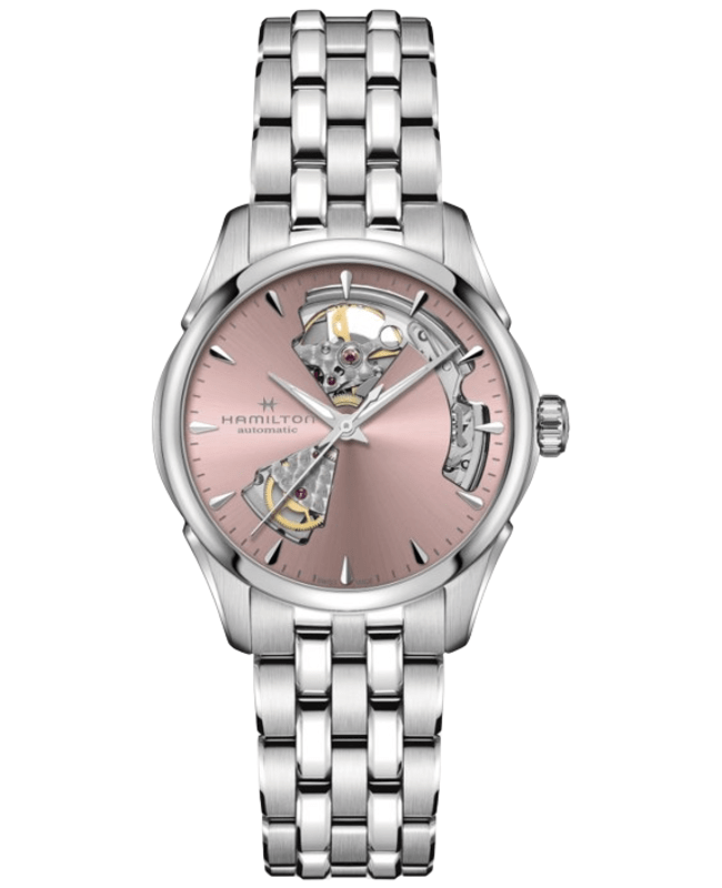 Hamilton Jazzmaster Open Heart Lady Automatic Pink Dial Steel Women's Watch H32215170