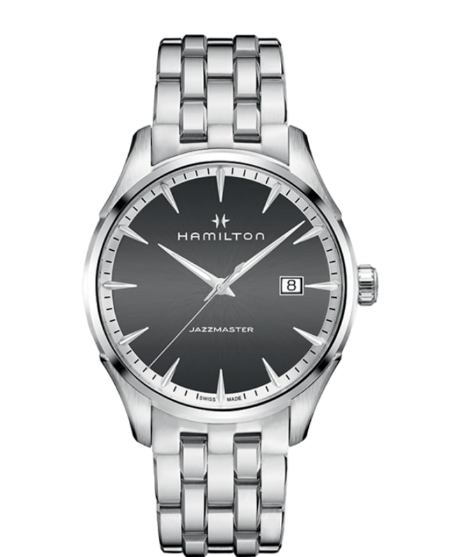 Hamilton Jazzmaster Gent Quartz Grey Dial Stainless Steel Men's Watch H32451181
