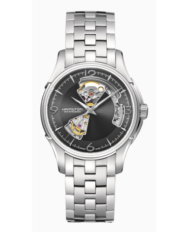 Hamilton Jazzmaster Open Heart Automatic Grey Dial Stainless Steel Men's Watch H32565185