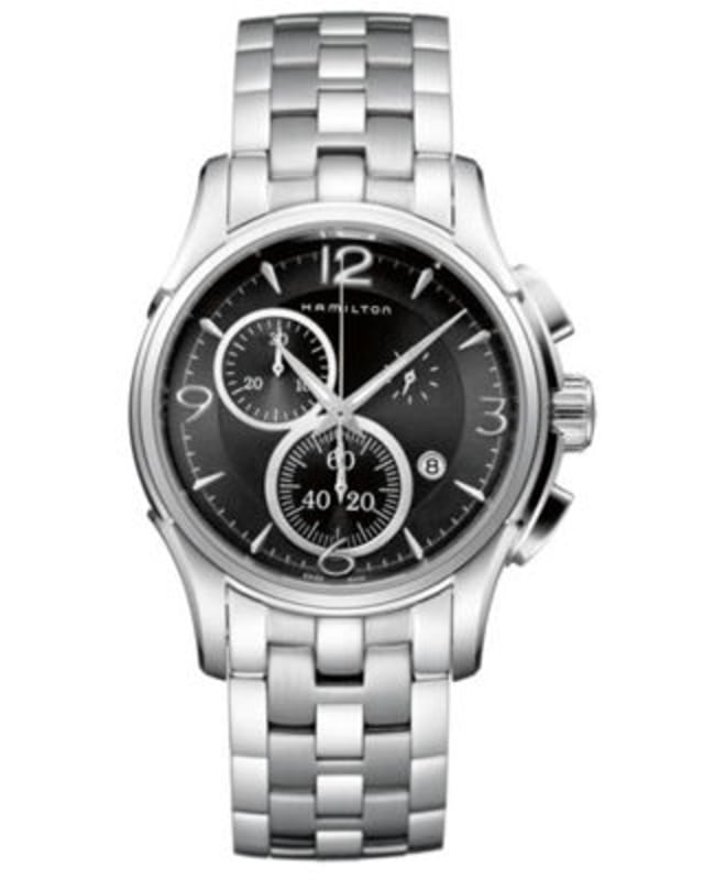 Hamilton Jazzmaster Chrono Quartz Black Dial Stainless Steel Mens Watch H32612135 H32612135 910$