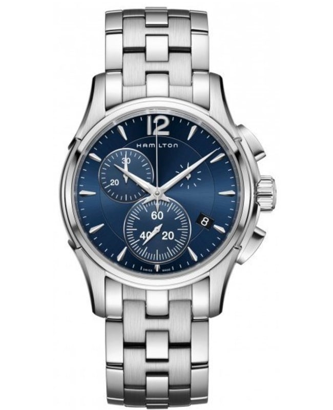 Hamilton Jazzmaster Chrono Quartz Blue Dial Stainless Steel Men’s Watch