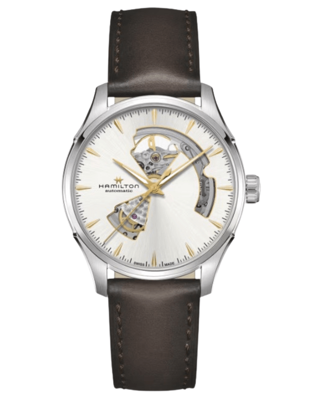 Hamilton Jazzmaster Open Heart Automatic Silver Dial Leather Strap Men's Watch H32675551