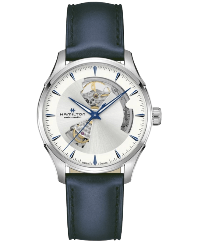 Hamilton Jazzmaster Open Heart Automatic Silver Dial Leather Strap Men's Watch H32675650