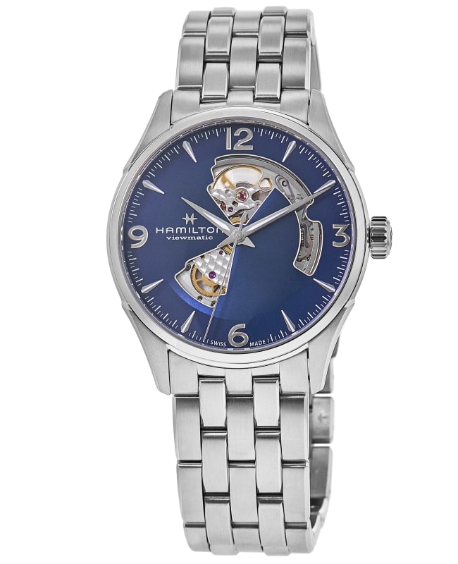 Hamilton Jazzmaster Open Heart Automatic Blue Dial Stainless Steel Men's Watch H32705141