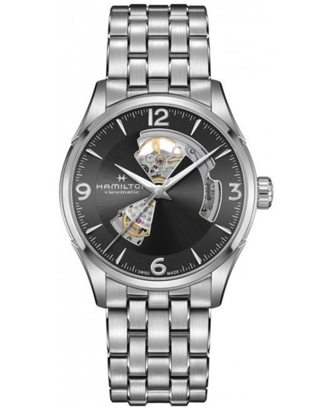 Hamilton Jazzmaster Open Heart Grey Dial Stainless Steel Men's Watch H32705181 H32705181