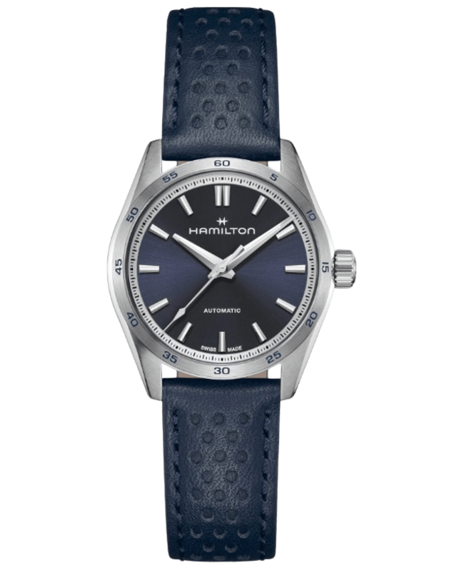 Hamilton Jazzmaster Performer Auto Blue Dial Leather Strap Women's Watch H36115640