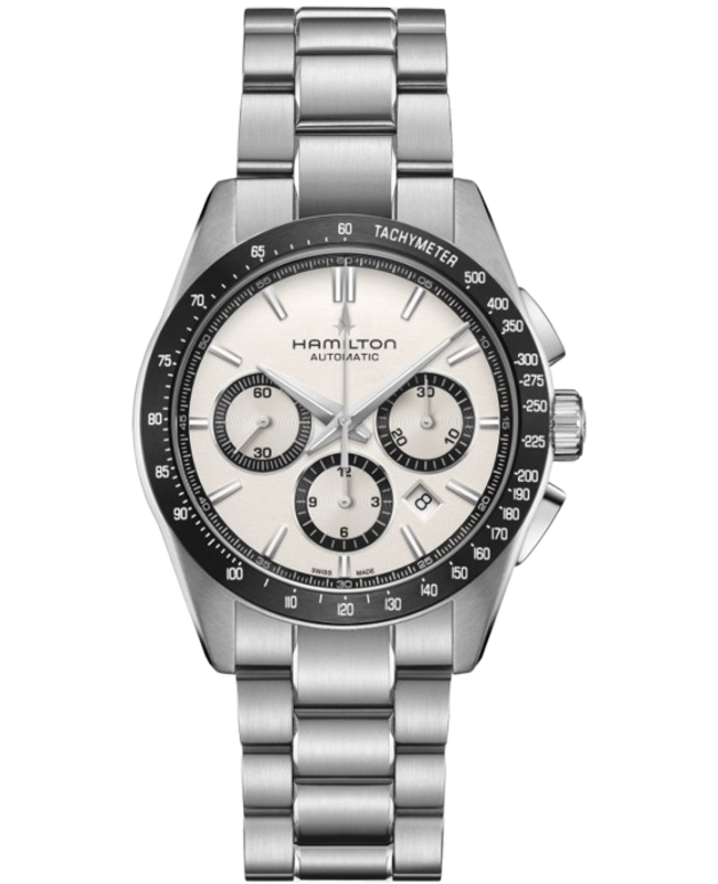 Hamilton Jazzmaster Auto Chrono Performer 42mm White Dial Steel Men's Watch H36606110