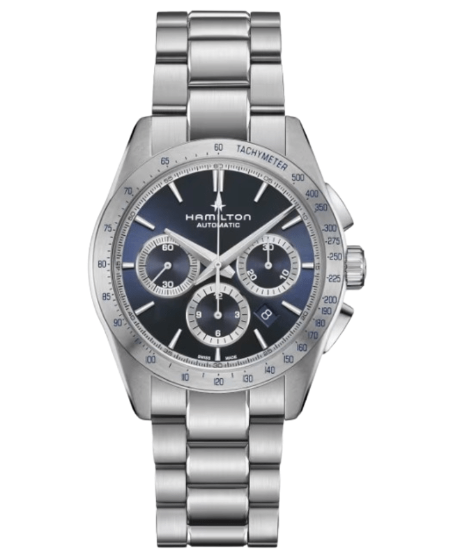 Hamilton Jazzmaster Performer Auto Chronograph Blue Dial Steel Men's Watch H36616140