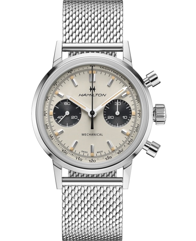 Hamilton American Classic INTRA-MATIC CHRONOGRAPH H White Dial Steel Men’s Watch