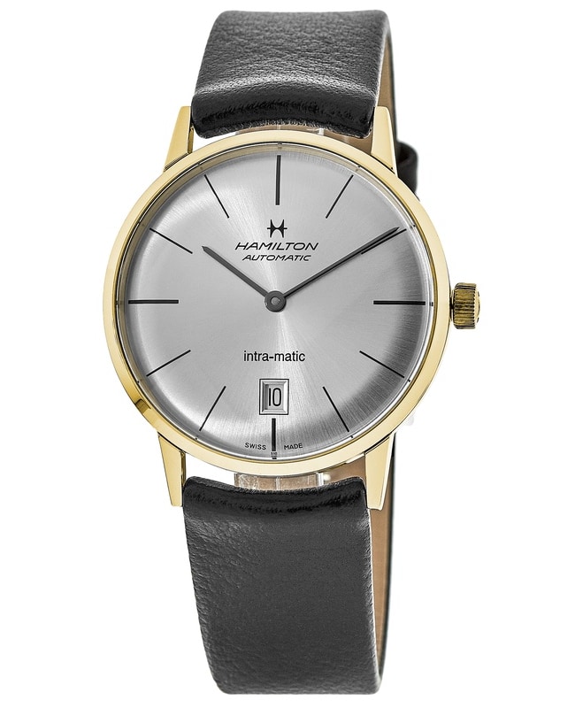 Hamilton American Classic INTRA-MATIC AUTO Silver Dial Leather Strap Men's Watch H38735751