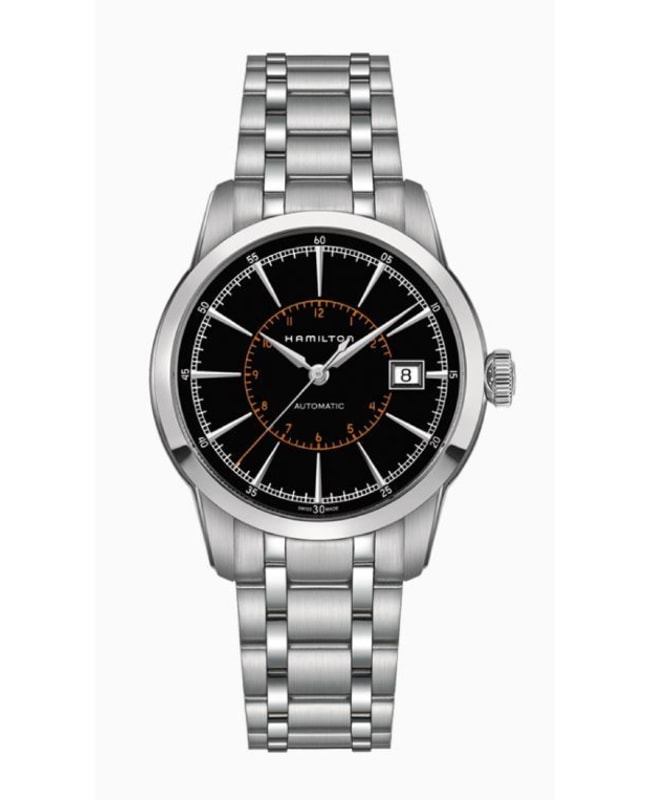 Hamilton American Classic Railroad Auto Black Dial Stainless Steel Men's Watch H40555131