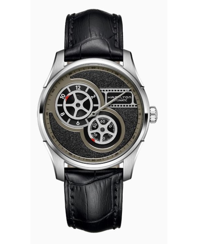 Hamilton Jazzmaster Regulator Auto Black Dial Leather Strap Men's Watch H42605731