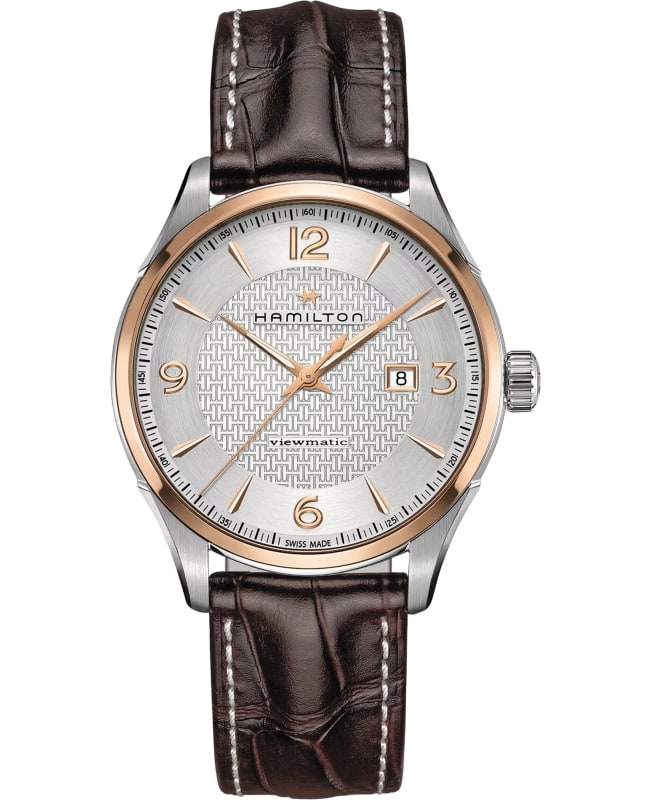 Hamilton Jazzmaster Viewmatic Auto Silver Dial Leather Strap Men's Watch H42725551