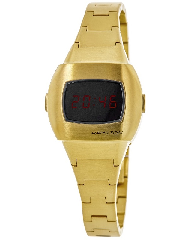 Hamilton PSR Digital Quartz American Classic Yellow Gold PVD Steel Women's Watch H52314130